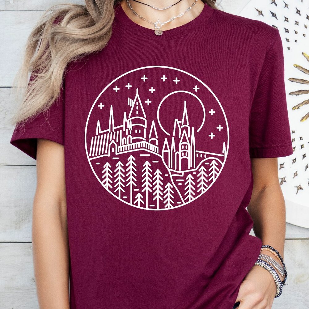 Castle Nerd Shirt Reading Lover Vacation Gift Unisex Handmade